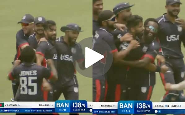 [Watch] Ali Khan Bowls A Nerve-Wrenching Last-Over As USA Seal 'Historic Win' Vs BAN